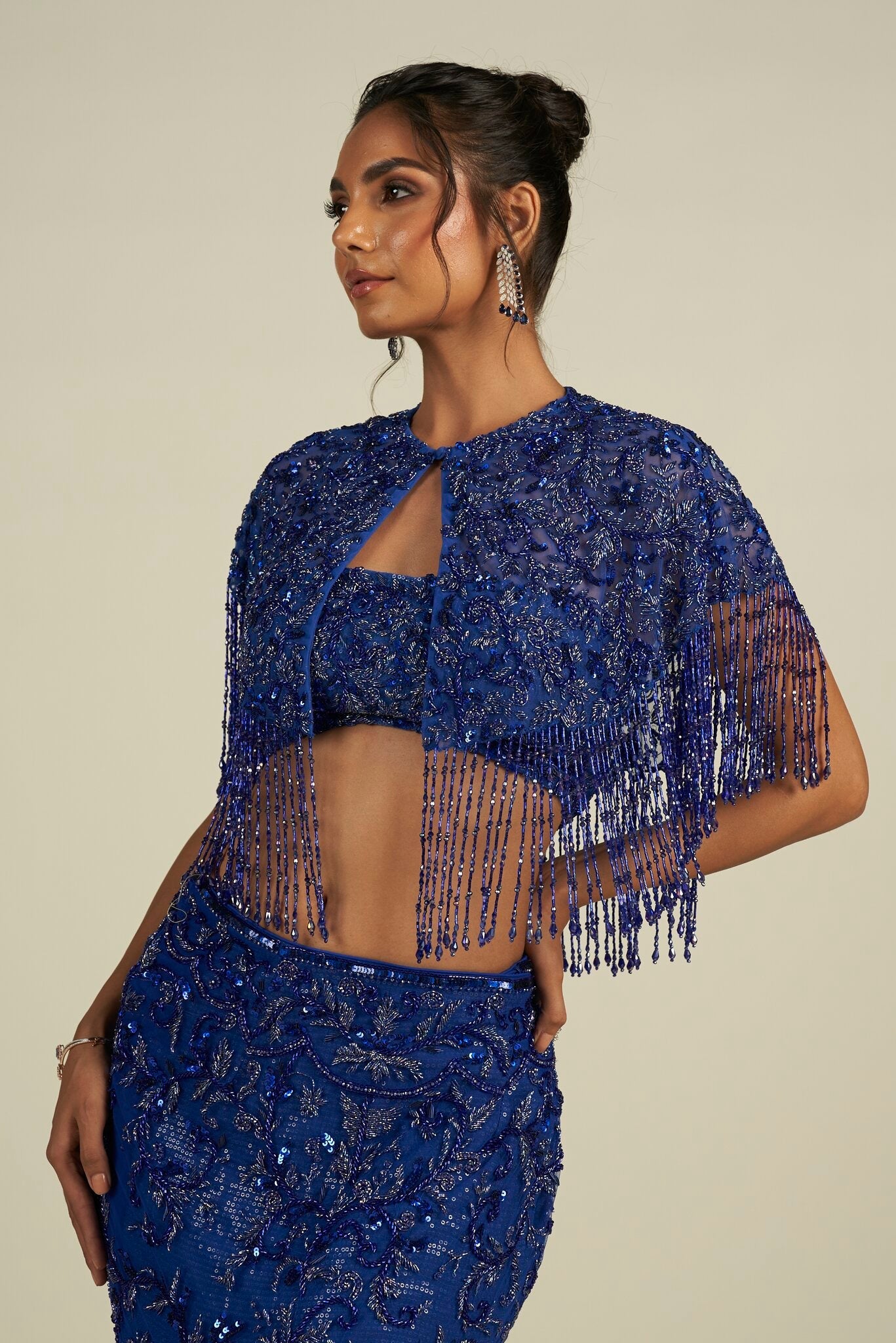 ELECTRIC BLUE SKIRT SET