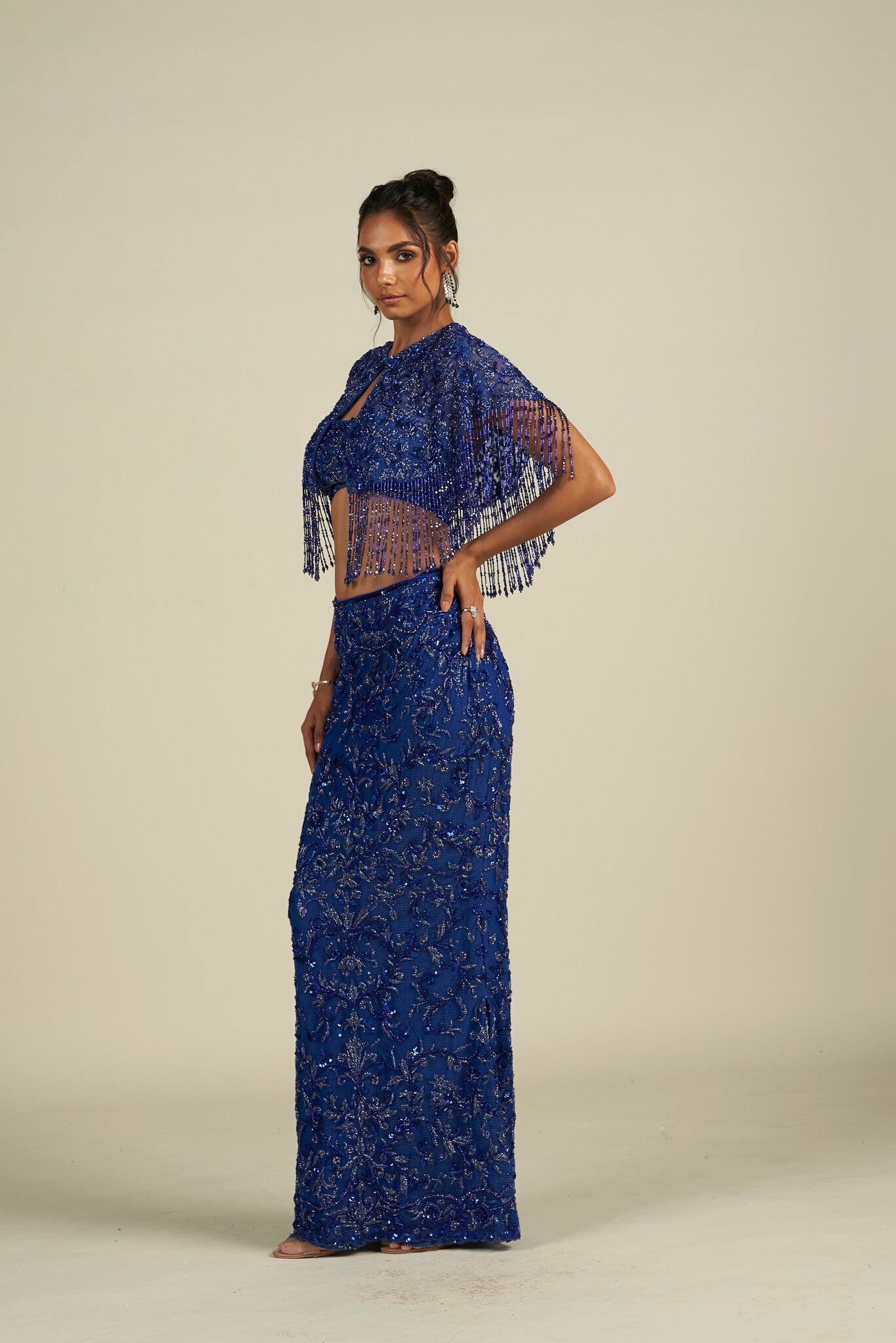 ELECTRIC BLUE SKIRT SET