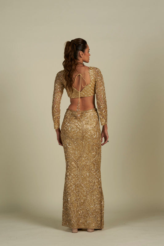 GOLD SKIRT SET