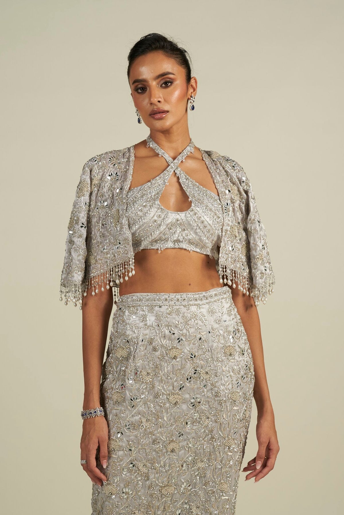 GREY SKIRT SET
