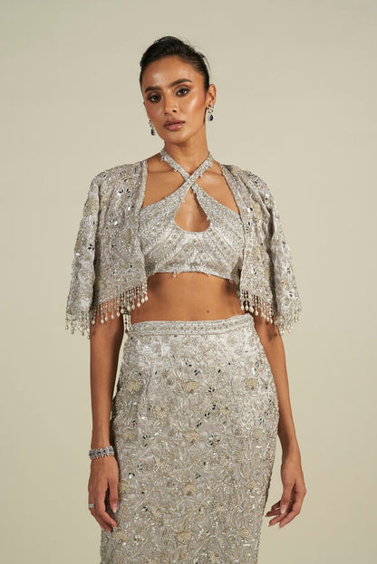 GREY SKIRT SET