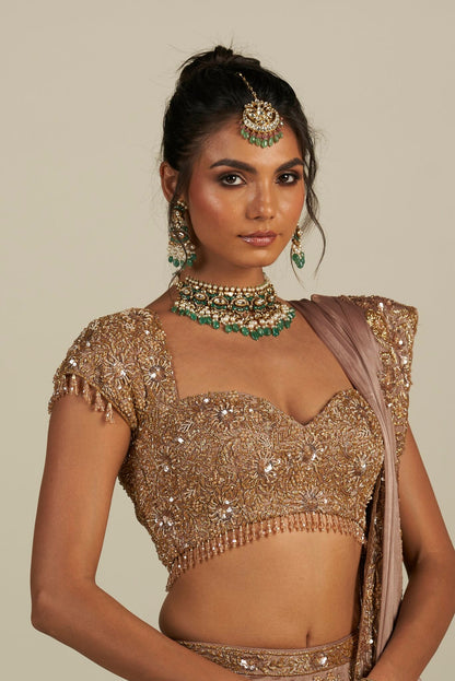 BROWN LEHENGA