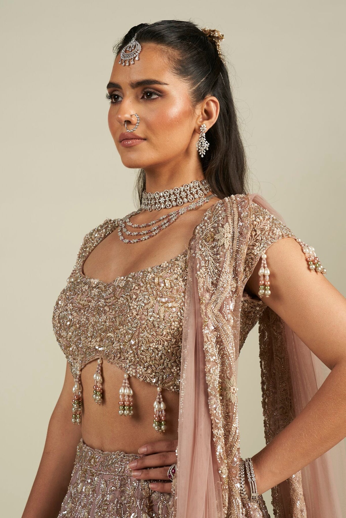 MAUVE BRIDAL LEHENGA