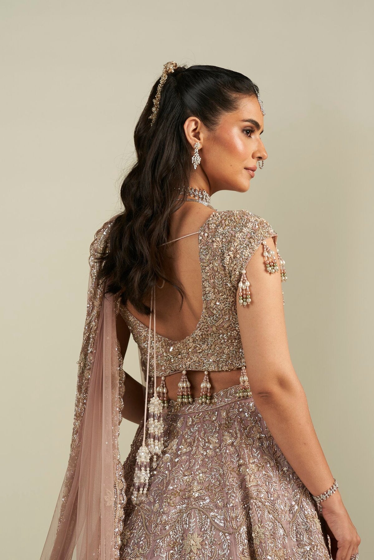 MAUVE BRIDAL LEHENGA