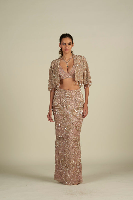 MAUVE SKIRT SET