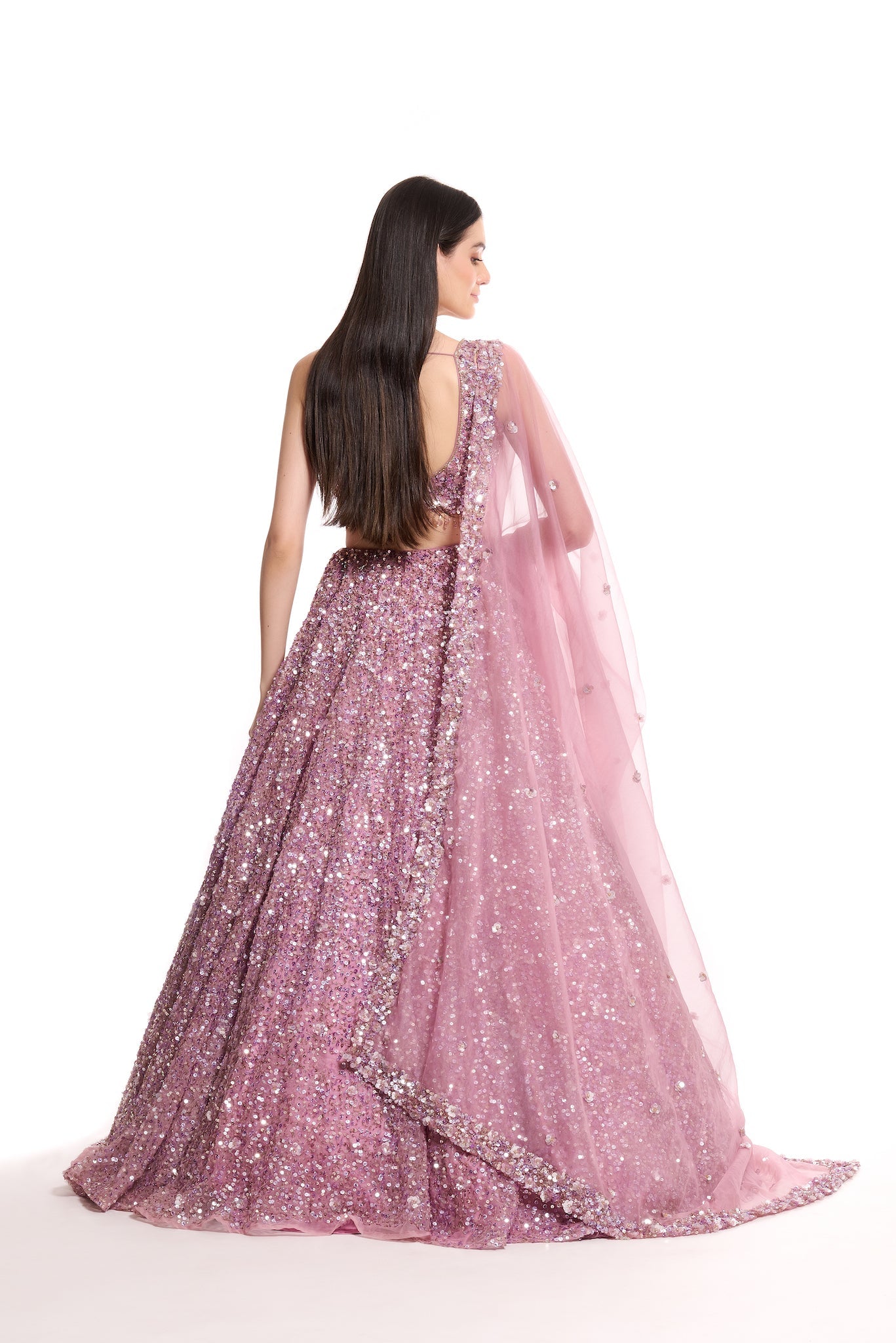 surabhi chopra pink lehenga