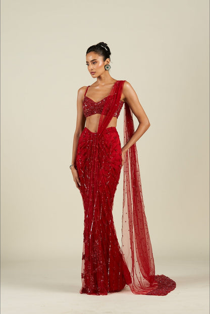 RED SAREE