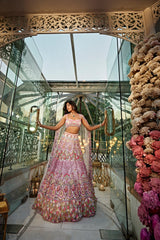 multi color lehenga for mehndi