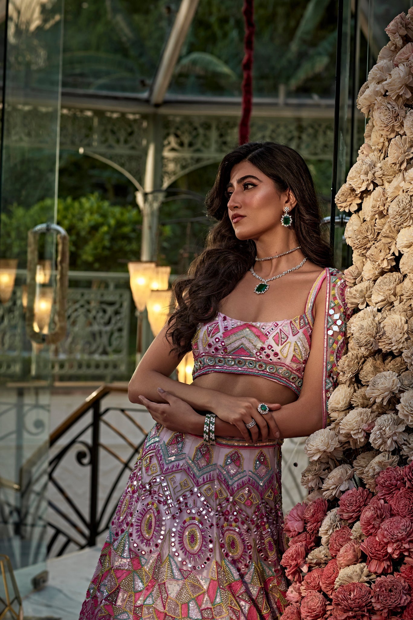 multi colour lehenga bridal