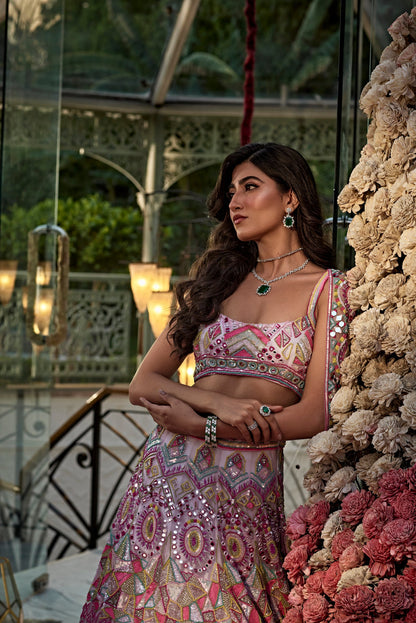 multi colour lehenga bridal