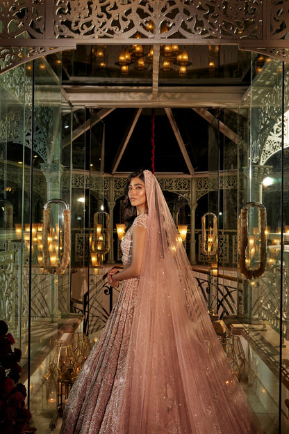 pink color lehenga