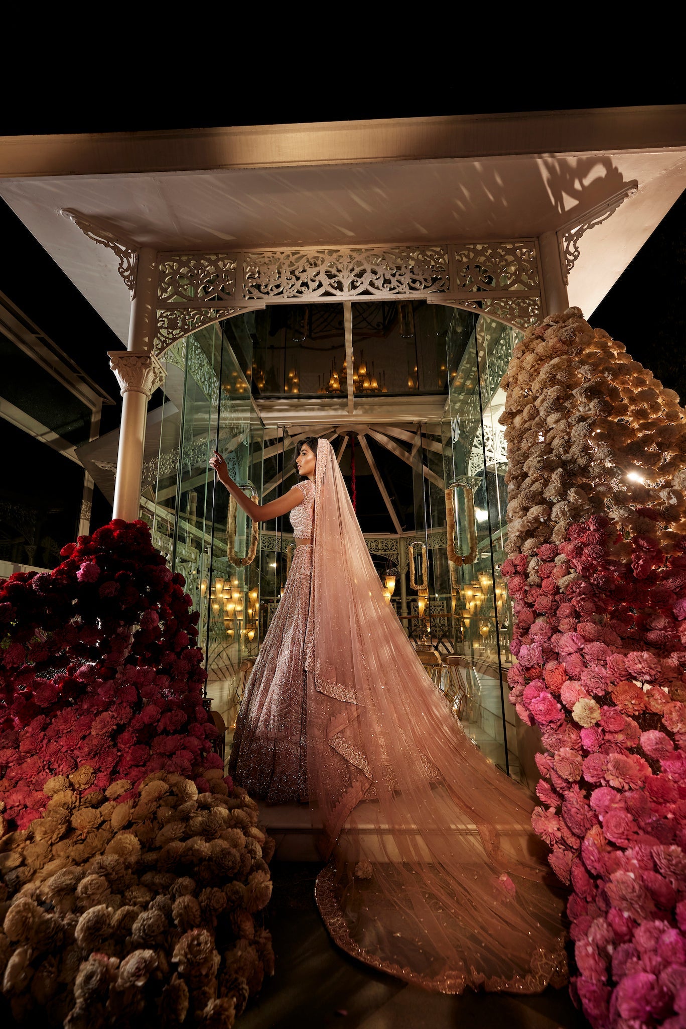 surabhi chopra pink wedding lehenga