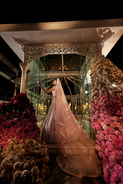 surabhi chopra pink wedding lehenga