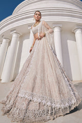 white bridal lehenga